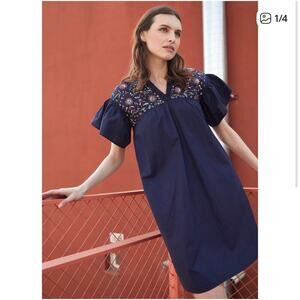 Vilagallo Eliza Dress- Navy